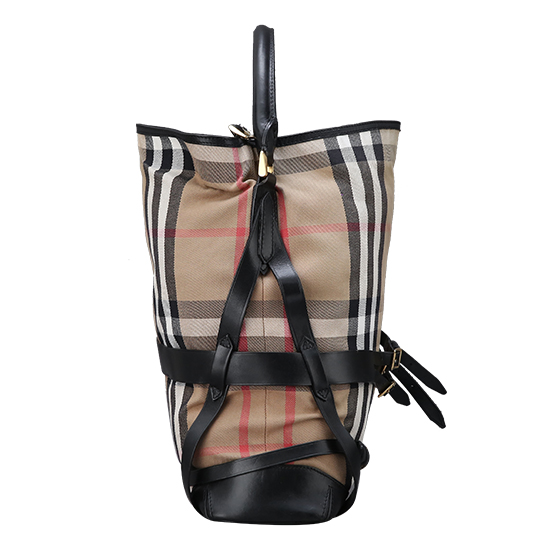 BURBERRY(USED)하우스 체크 트리밍 토트겸 숄더백