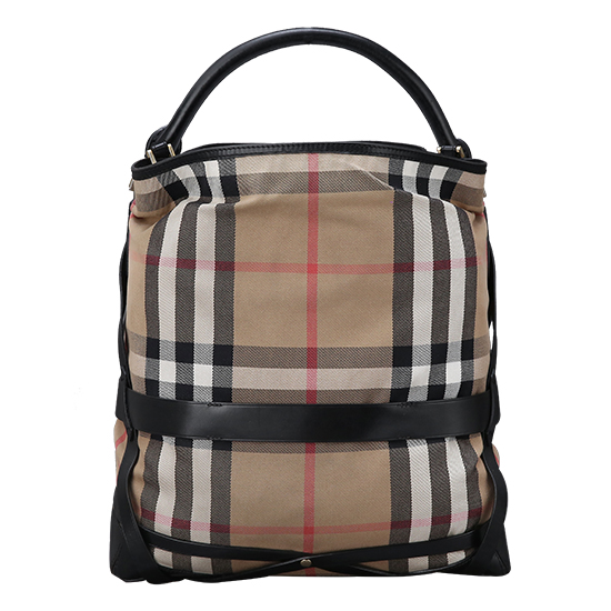 BURBERRY(USED)하우스 체크 트리밍 토트겸 숄더백