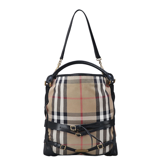 BURBERRY(USED)하우스 체크 트리밍 토트겸 숄더백