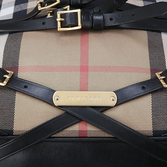 BURBERRY(USED)하우스 체크 트리밍 토트겸 숄더백