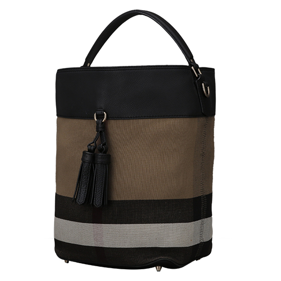 BURBERRY(USED)애쉬비 캔버스 체크 호보백