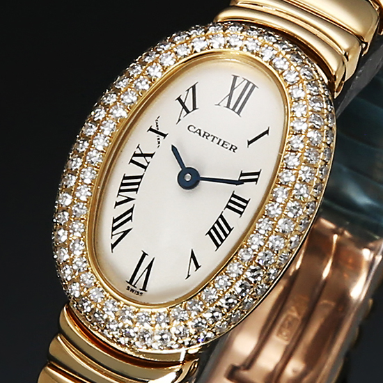 CARTIER(USED) 베누아 YG 미니 다이아베젤