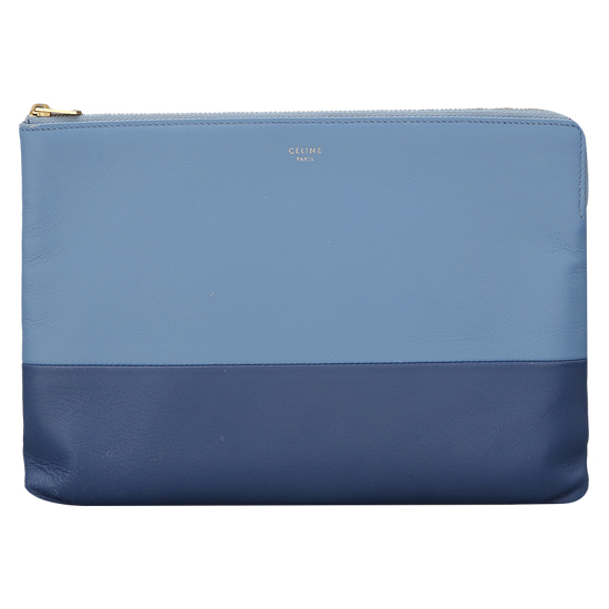 CELINE(USED)블루 투톤 클러치