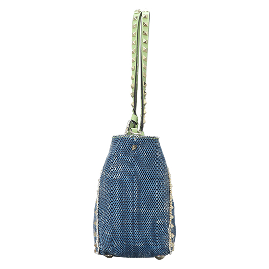 VALENTINO(USED)락스터드 데님 숄더백