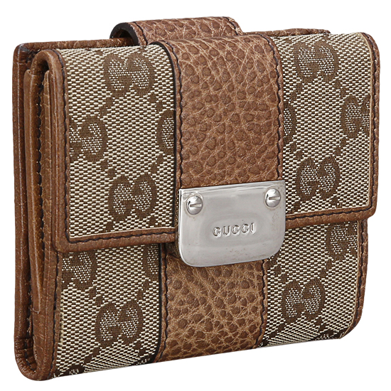 GUCCI(USED) 구찌 GG로고 자가드 트리밍 반지갑