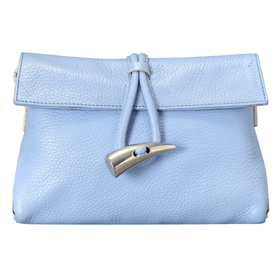 BURBERRY(USED)블루 레더 크로스 바디백