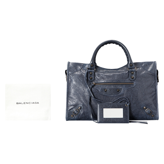BALENCIAGA(USED)클래식 모터 시티백 블루