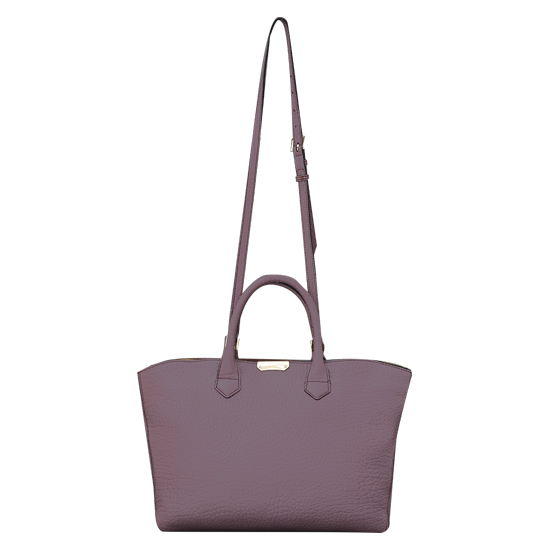 BURBERRY(USED)퍼플 레더 토트겸 숄더백