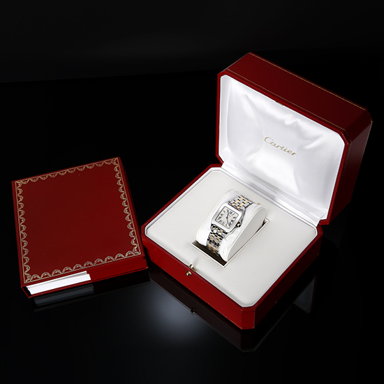 CARTIER(USED) 산토스 드모아젤 2라인 콤비