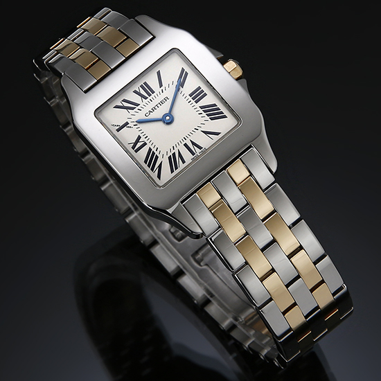 CARTIER(USED) 산토스 드모아젤 2라인 콤비