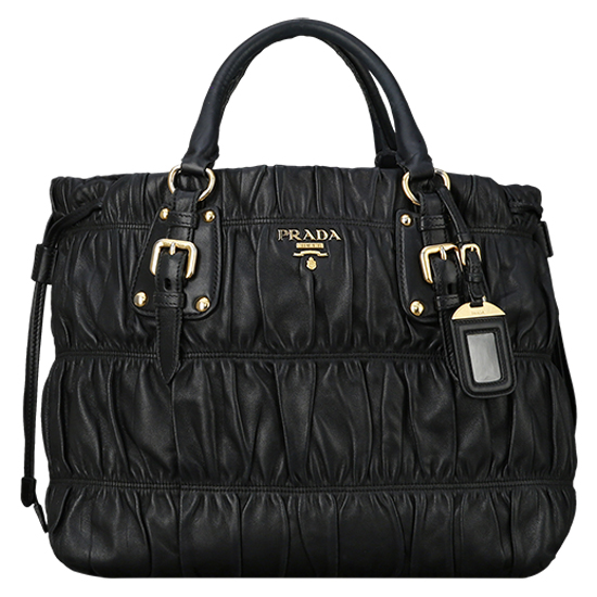 PRADA(USED) 프라다 BN1788 고프레 패브릭 블랙 토트백
