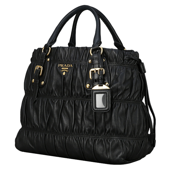 PRADA(USED) 프라다 BN1788 고프레 패브릭 블랙 토트백