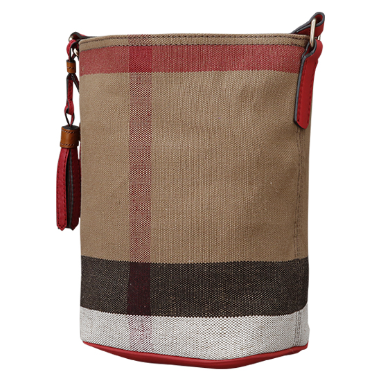 BURBERRY(USED)애쉬비 캔버스 체크 호보백