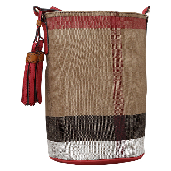 BURBERRY(USED)애쉬비 캔버스 체크 호보백