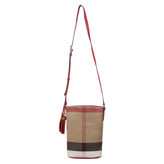 BURBERRY(USED)애쉬비 캔버스 체크 호보백