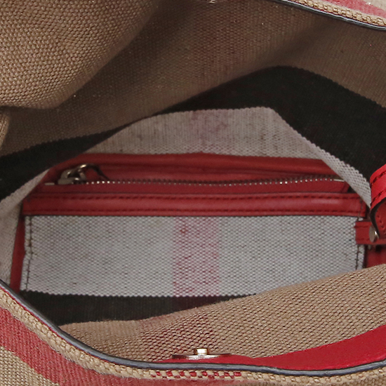 BURBERRY(USED)애쉬비 캔버스 체크 호보백