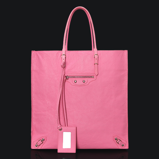 BALENCIAGA(USED)파피에르 핑크 토트백