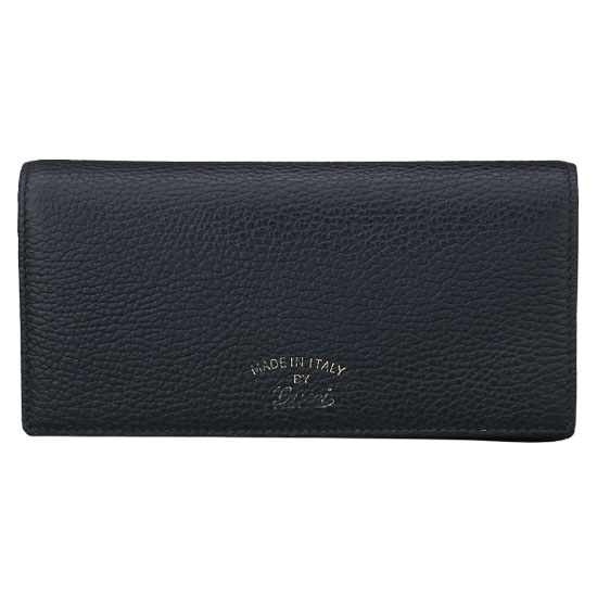 GUCCI(USED) 구찌 블랙 레더 스윙 장지갑