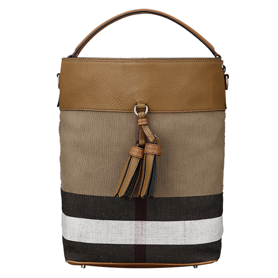 BURBERRY(USED)애쉬비 캔버스 체크 호보백