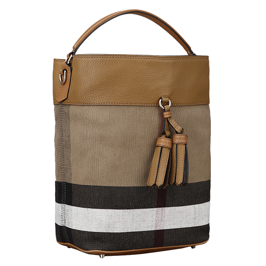 BURBERRY(USED)애쉬비 캔버스 체크 호보백