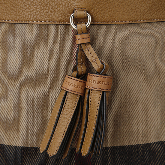 BURBERRY(USED)애쉬비 캔버스 체크 호보백