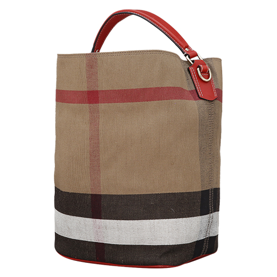 BURBERRY(USED)애쉬비 캔버스 체크 호보백
