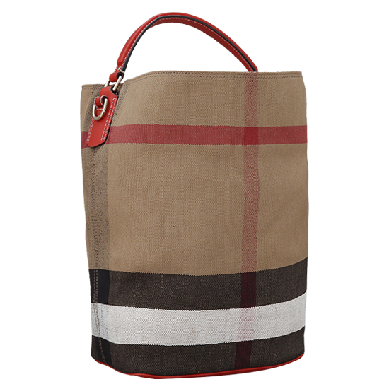 BURBERRY(USED)애쉬비 캔버스 체크 호보백