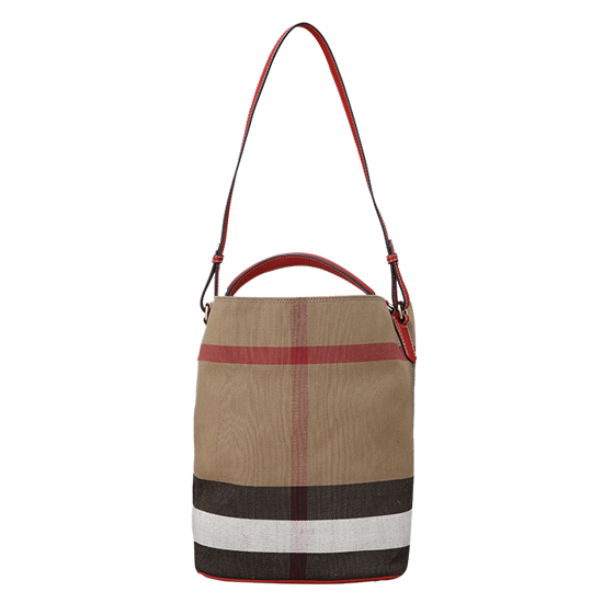 BURBERRY(USED)애쉬비 캔버스 체크 호보백