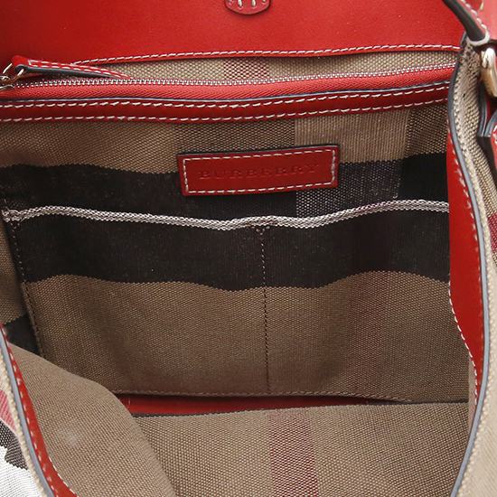 BURBERRY(USED)애쉬비 캔버스 체크 호보백