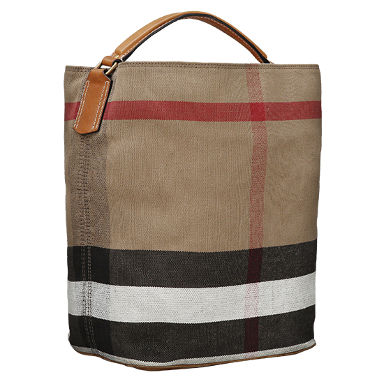 BURBERRY(USED)애쉬비 캔버스 체크 호보백
