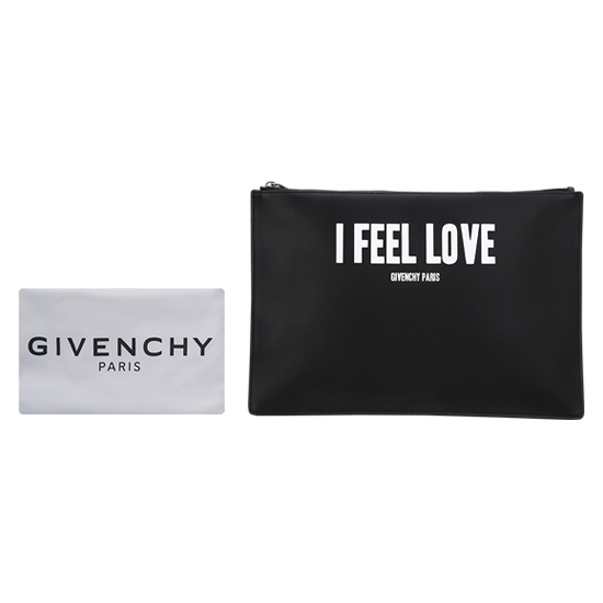 GIVENCHY(USED)블랙 가죽 클러치