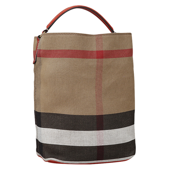 BURBERRY(USED)애쉬비 캔버스 체크 호보백