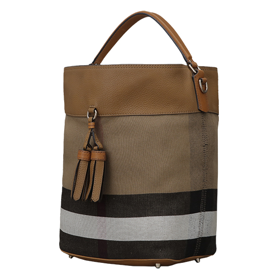 BURBERRY(USED)애쉬비 캔버스 체크 호보백