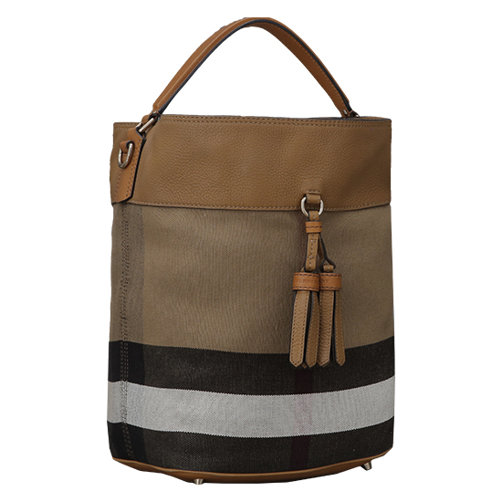 BURBERRY(USED)애쉬비 캔버스 체크 호보백