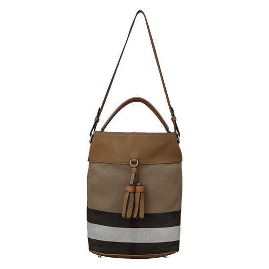 BURBERRY(USED)애쉬비 캔버스 체크 호보백