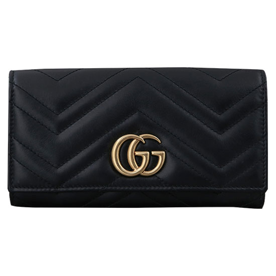GUCCI(USED) 구찌 GG로고 마몽트 플랩 장지갑
