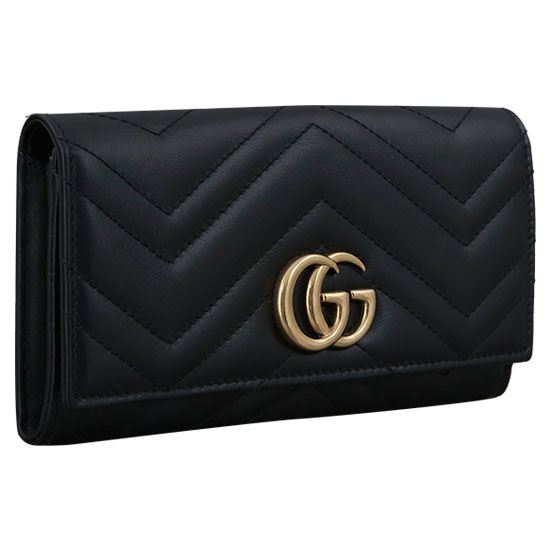 GUCCI(USED) 구찌 GG로고 마몽트 플랩 장지갑