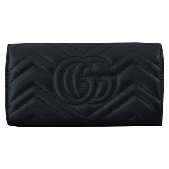 GUCCI(USED) 구찌 GG로고 마몽트 플랩 장지갑