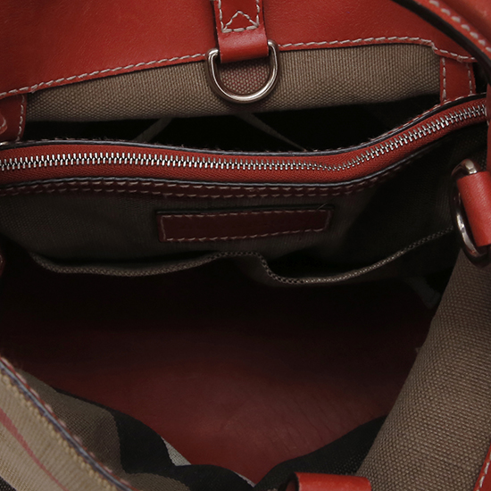 BURBERRY(USED)애쉬비 캔버스 체크 호보백