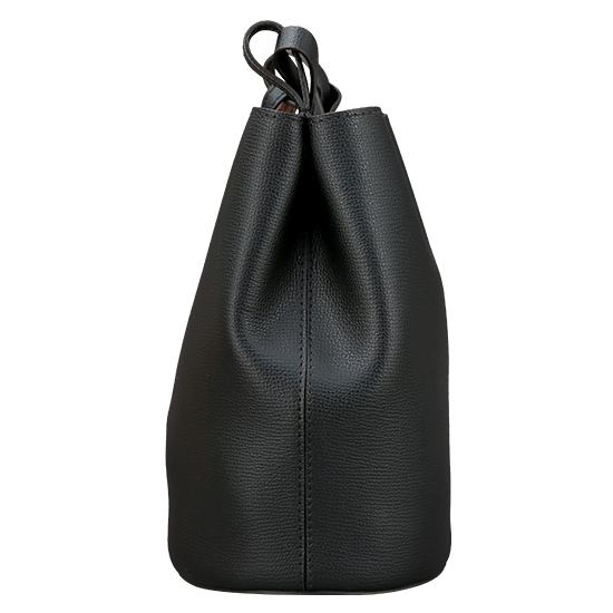 BURBERRY(USED)블랙 레더 버킷 숄더백