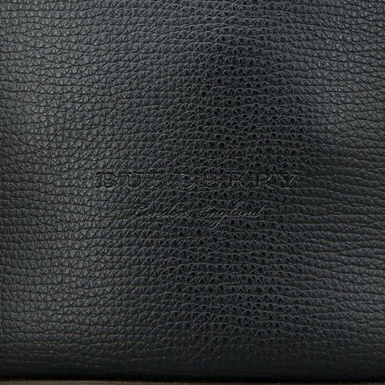 BURBERRY(USED)블랙 레더 버킷 숄더백
