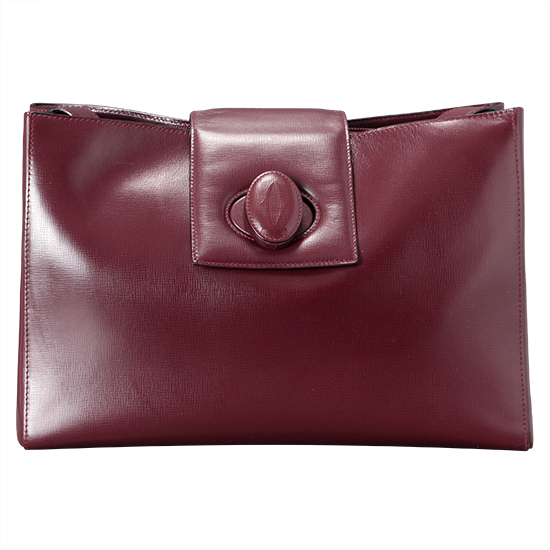 CARTIER(USED)버건디 레더 루비 숄더