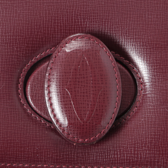 CARTIER(USED)버건디 레더 루비 숄더