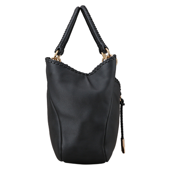FERRAGAMO(USED)블랙 레더 숄더백