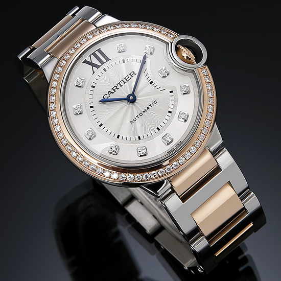 CARTIER(USED) 발롱블루 콤비 36 다이아베젤
