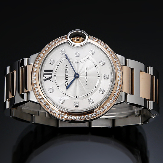 CARTIER(USED) 발롱블루 콤비 36 다이아베젤