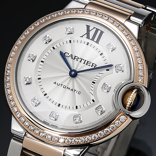 CARTIER(USED) 발롱블루 콤비 36 다이아베젤