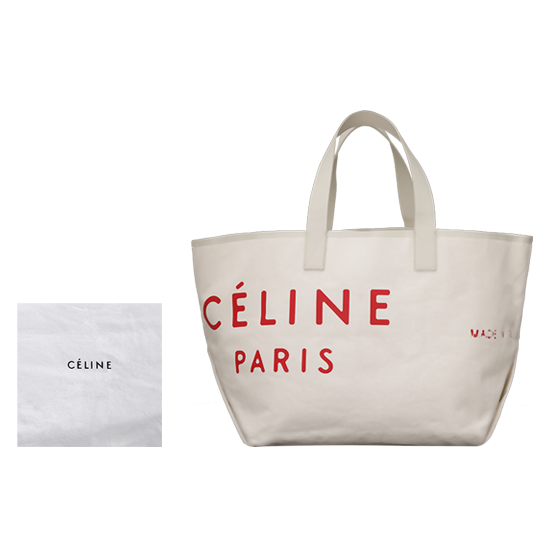 CELINE(USED)아이보리 패브릭 쇼퍼백