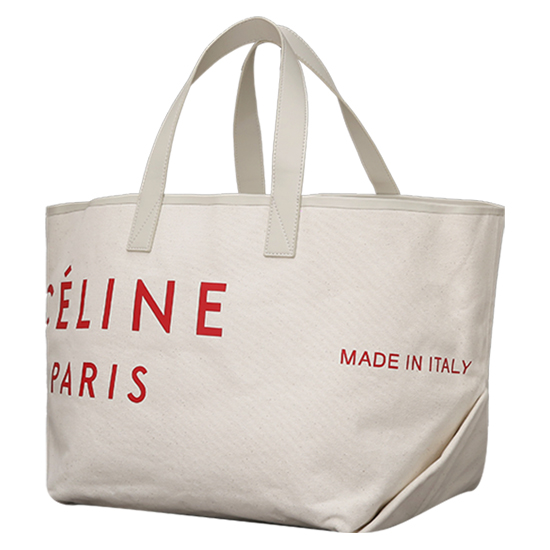 CELINE(USED)아이보리 패브릭 쇼퍼백