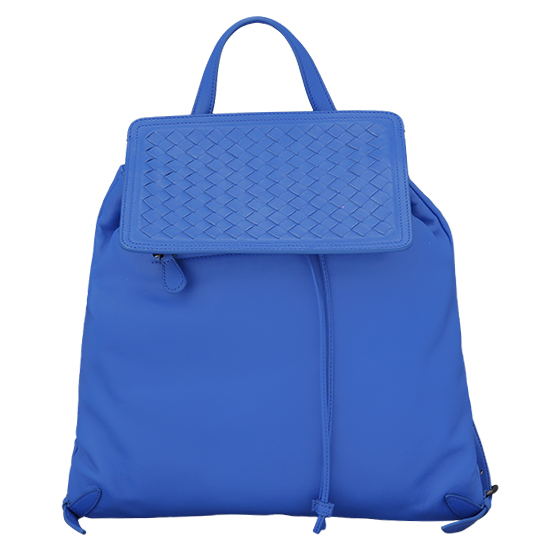 BOTTEGA VENETA(USED)인트레치아토 블루 레더 백팩